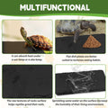 kathson 2 PCS Reptile Basking Platform (15.7 x 11.8 inches), Natural Rock Plate Turtle Food Bowl Feeding Dish Resting Te