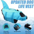 EMUST Dog Life Jacket Shark, Dog Life Vests for Small, Middle, Large Dogs with Rescue Handle Pet Flotation Vest Safety L