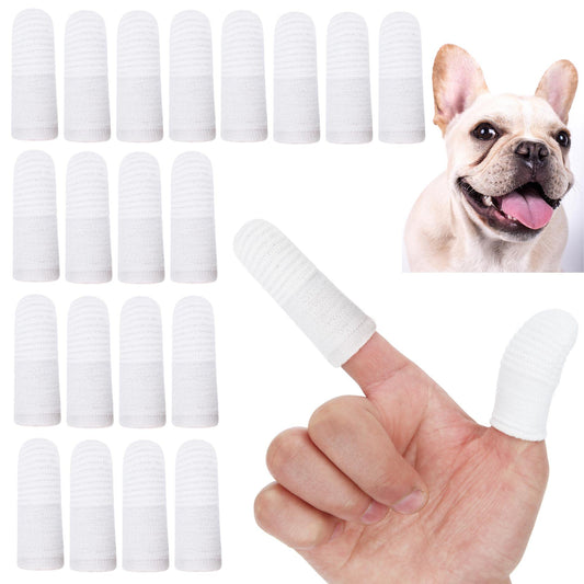 PenVinoo 20 PCS Dog Toothbrush Pet Toothbrushs Finger Toothbrushs cat Too thbrush Washable & Comfortable & Durable 1 Set for 2 Fingers(20)