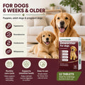 Dewormer for Dogs, Fenbendazole for All Wormers, Hookworms, Tapeworms, Whipworms and Roundworms, 12 Count