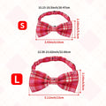 Pai Sence Dog Bow Ties Bulk 30 Pcs Plaid Dogs Bowties for Large Dogs Adjustable Bow Ties Pet Party Grooming L