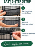 Shappy Bird Cage Net Cover Seed Catcher