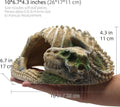 Reptile Hide Skull Animal Skeletons Decorations, Aquarium Hideaway Cave Fish Tank Decorations for Amphibians, Betta Fish