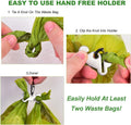 2PCS Dog Poop Bag Holder, Waste Holder for Dispenser Carrier, Hand Free Metal