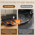 69in Large Forged Steel Birdcage, Comes with Bird Nest, Ladder, Hammock, Feeder, etc. Equipped with Wheels for Outdoor M