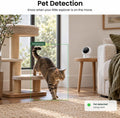 youkey 2.5K Indoor Pet Security Camera, Two-Way Audio Chat to Your Pets, AI Pet/Human Detection, 360° AI Human Tracking, Privacy Mode, No Monthly Fees, Night Vi