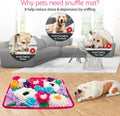 Meilzer Snuffle Mat for Dogs Pet Treats Feeding Mat for Small/Medium Breed Dogs Non-Slip/Portable/Durable Interactive Dog Puzzle Toys Encourages Natural Foraging Skills (Rose Pink)