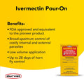 Durvet Ivermectin Pour On Cattle Dewormer 5mg/ml - Ivermectin Topical Solution 250ml