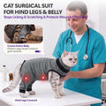 Cat Recovery Suit with Hind Legs, Soft Spay Recovery Suit for Female Cats, Kitten Onesie for Cats After Surgery, Anti-Li