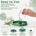 Reptile Water Dispenser, Tortoise Water Dish Bearded Dragon Water-Bowl