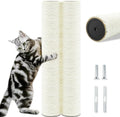 SIYIPURR Cat Scratching Post Replacement Pole, 2 PCS 15.7in Cat Tree Replacement Post, Natural Sisal Cat Tree Replacement Parts with M8 Screws, Cat Scratch Post for Refurbishment (15.7in/40cm)