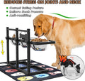 Elevated Dog Bowls for Large Dogs, 6 Height Adjustable Raised Stand with Mat, Slow Feeding Bowl and Three 1700ML Bowls, for Large Breed and Multi-Pet Households