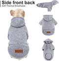2 Pack Dog Hoodie Warm Hood Dog Sweater Cold Weather Small Dogs Sweatshirt Comfort Pet Clothes for Small Medium Dogs wit