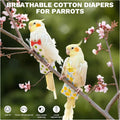 QBLEEV Bird Diapers, Reusable Cockatiel Flight Suit with Adjustable Straps