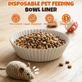 Alotiki 200 Pcs Disposable Cat Food Bowls Liner & 1 Stainless Steel Bowl