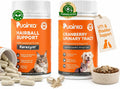 PUAINTA Cat Hairball Remedy & Cranberry Urinary Tract Support for Dogs & Cats, Reduce Shedding, Skin & Coat,UTI & Bladde