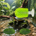 2 Pcs Turtle Brush with Suction Cups, 2 Large Decorative Duckweed, Turtle Tank Accessories, Not Easy to Peel, Shell Exfo