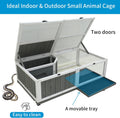 Tortoise Habitat Indoor Wooden Tortoise House, Turtle Enclosure Outdoor Reptile Cage with Removable Bottom,Openable Roof