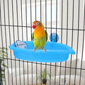 Wontee Bird Bath Box with Mirror Portable Parrot Hanging Bathroom Bathing Tub for Small Birds Cleaning Supplies