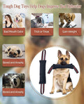 Clysoru Tug Toy for Dogs Tug of War Dog Toy with 2 Strong Red Band Handles Lasting Training Equipment Puppy to Large Dog