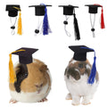 4 Pack Small Animal Graduation Caps - Mini Bachelor Hats with Bright Tassel for Guinea Pigs Hedgehog Bird Turtles Hamster Bearded Dragon Rabbit Ferret Photo Props Holiday Costume Accessory (4 Pack)