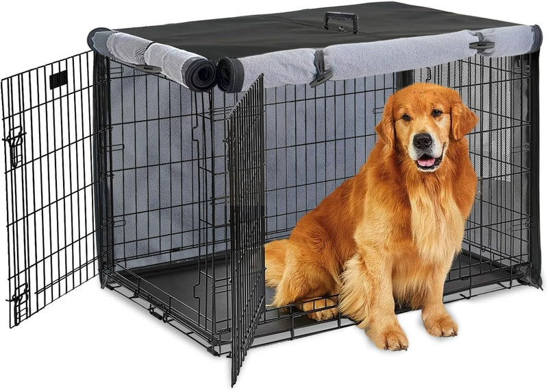 Dog Crate Cover 48 inch Built-in Anti-Freezing Felt,Only Cover