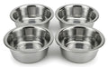 Stainless Steel Cat & Dog Bowls, 16 oz Each, Small Pet Feeding Dishes for Food & Water, Lightweight & Durable, 4 Pack
