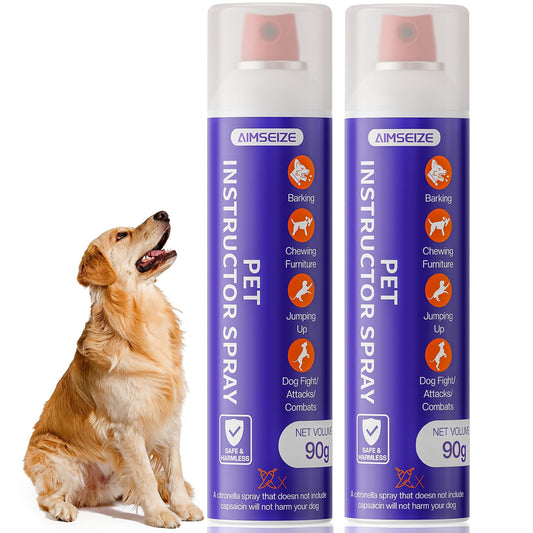 AIMSEIZE Corrector Spray Dog Trainer: 90ml 2 Pack Dog Behavior Corrector to Stop Barking and Jumping, Citronella Scented Pet Deterrent for Puppy and Large Dogs, Safe and Humane Behavior Tool