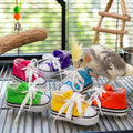 Bonka Bird Toys 6 Mini Sneakers Colorful Cotton Shredding Parrot Parrotlet Budgie Finch Cockatoo