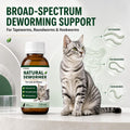 Cat Dewormer for Cats & Kittens, Broad-Spectrum Liquid Dewormer for Tapeworms, Roundworms & Hookworms