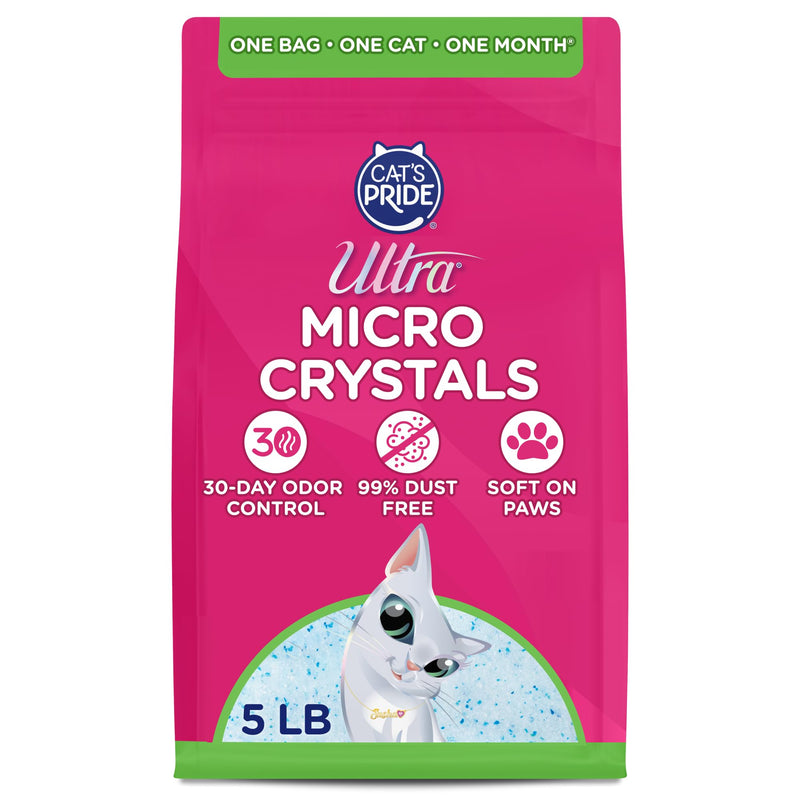 ULTRA MICRO CRYSTALS UNSCENTED PREMIUM NON-CLUMPING CAT LITTER, 5-LB BAG