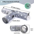 JanYoo Bunny Tunnel Rabbit Hideout Cat Toys for Rabbits Accessories 3 Ways