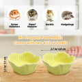 Tfwadmx 2 Pcs Hamster Food Bowl, Ceramic Dwarf Hamster Food Bowl Feeder Water Rat Bowl Small Animal Food Dish for Golden