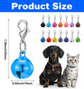 ValueBargain 14 Pack Cat Bells for Collar, Cat Collar Bells Only with Keychain, Loud & Lightweight for Puppy, Kitten & Small Pets