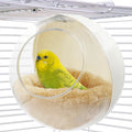 Jevnd Bird Nest for Cage Bite-Resistant, Washable Clear Observation Small Bird House Hanging, Warm Birds Bed Plush Hut, Parakeet Nest to Lay Eggs Breeding Sleeping for Parrot Budgie Lovebird Canary