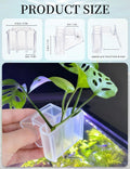 sogiv 3 Holes Aquatic Plant Cups, Hanging Aquarium Plant Holder for Fish Tank Plants Potting, Aquascape Accessories Deco