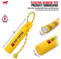 Tuff Pupper Floating Dog Bumper Toy | Fetch Only Not a Chew Toy | Soft Foam Retrieve Trainer | High-Visibility Water & Snow Play | Gentle on Teeth | Lightweight Durable Outdoor Training Dummy