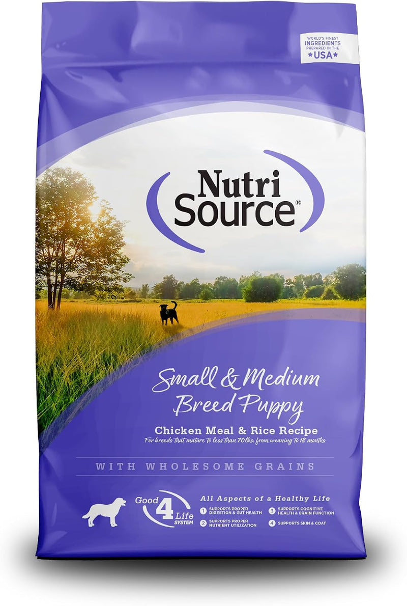 NutriSource Small & Medium Breed Puppy Dry Dog Food, 12 lb