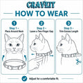 Craveit Cat Flea Collar, 2 Pack Flea Collar for Cats, Gentle Plant-Based Tick Repellent for cat, Waterproof & Adjustable, 8-Month Long-Lasting Defense