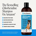 Pet Honesty Chlorhexidine Cat & Dog Seasonal Itch Relief Shampoo, for Allergies, Itching, Skin and Coat Supplement, Helps Shedding, Hot Spots, Deodorizing Dog Shampoo & Grooming Supplies,16oz