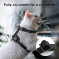 Plutus Pet Adjustable Cat Harness and Leash Set, with Leather Trim