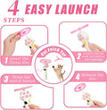 Orebog Cat Fetch Toy Launcher,Flying Disc Launcher Toy Rechargeable with 10 Flying Discs,Flying Cat Toy Disc Launcher for Kitten Dog Playing Interactive Hunting Tracking Toys for Outdoor Indoor,White
