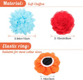 Catcan 20Pcs Dog Flower Collar Accessory, Multi-Color Pet Flower Collars 2 Style Soft Chiffon Dog Bow Tie for Puppy Grooming Charms Accessories