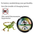 Reptile Terrarium Thermometer Hygrometer Dual Gauges 2-in-1 for Reptile Tank Snake Tank Bearded Dragon Tank Accessories 