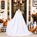 Halloween Ghost Goose Outfit Porch Goose Outfits Lawn Goose Clothes, Fits 23" Cement Plastic Goose Statue for Outdoor Ga