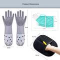 Pet Grooming Long Sleeve Washing Gloves feature silicone grooves design, ideal for both cats and dogs. This set includes