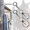 2pcs Horse Tie Ring, Heavy Duty Stainless Steel Tie Ring Horse Training Equipment with Eye Bolt,Quick snap,Humane and Sa