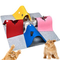 Cat Toys Tunnel for Indoor Cats, Interactive Cat Enrichment Furniture with Plush Ball for Small Animals Pets, Kittens, Rabbit Cave Accessories