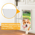 2-Pack Extra Large Transparent Dog Door Replacement Flaps Size 9 3/4" x 17"