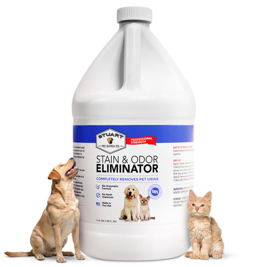 Stuart Pet Supply Co. Professional Strength Pet Odor Eliminator | Urine Odor Remover | Pet Urine Enzyme Cleaner | Pet Stain and Odor Remover | Enzymatic Cleaner for Dog Urine and Cat Urine